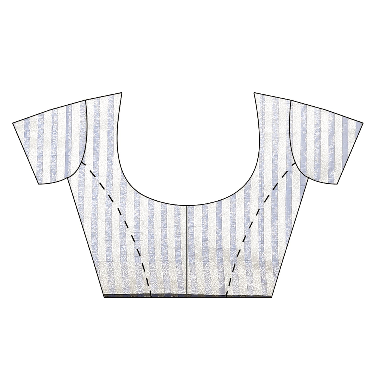 Faishana Presents Lavender Silver Zari Glass Tissue Tanchoi Contrast Large Border Banarasi Saree