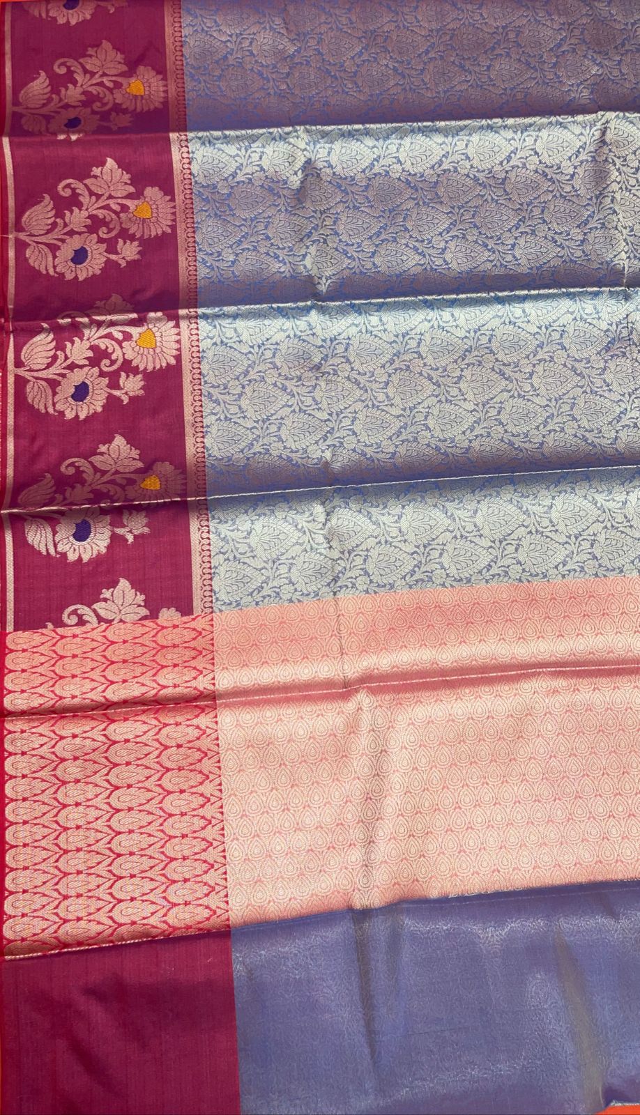 Blue Kanjeevaram Banarasi Sarees For Women GEMA6
