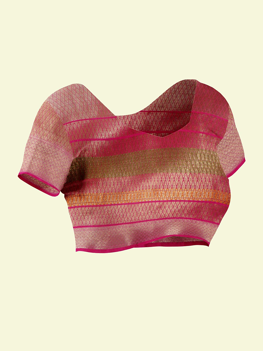 Faishana Presents Woven Pink Matka Silk Booti Skirt Border With Pink Blouse Banarasi Saree