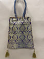 Blue Banarasi Trishaped Hand Bag HBG_21