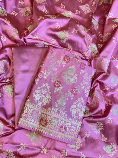 Mauve Semi Silk Alfi Minakari Zari Jaal Banarasi Suit 1000AJ_SSLK11