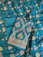 Seagreen Semi Silk Alfi Minakari Zari Jaal Banarasi Suit 1000AJ_SSLK16
