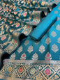 Seagreen Semi Silk Alfi Mina Zari Booti Minakari Banarasi Suit 1000AJ_SSLK7