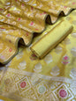 Olive Semi Silk Alfi Mina Zari Booti Minakari Banarasi Suit 1000AJ_SSLK8