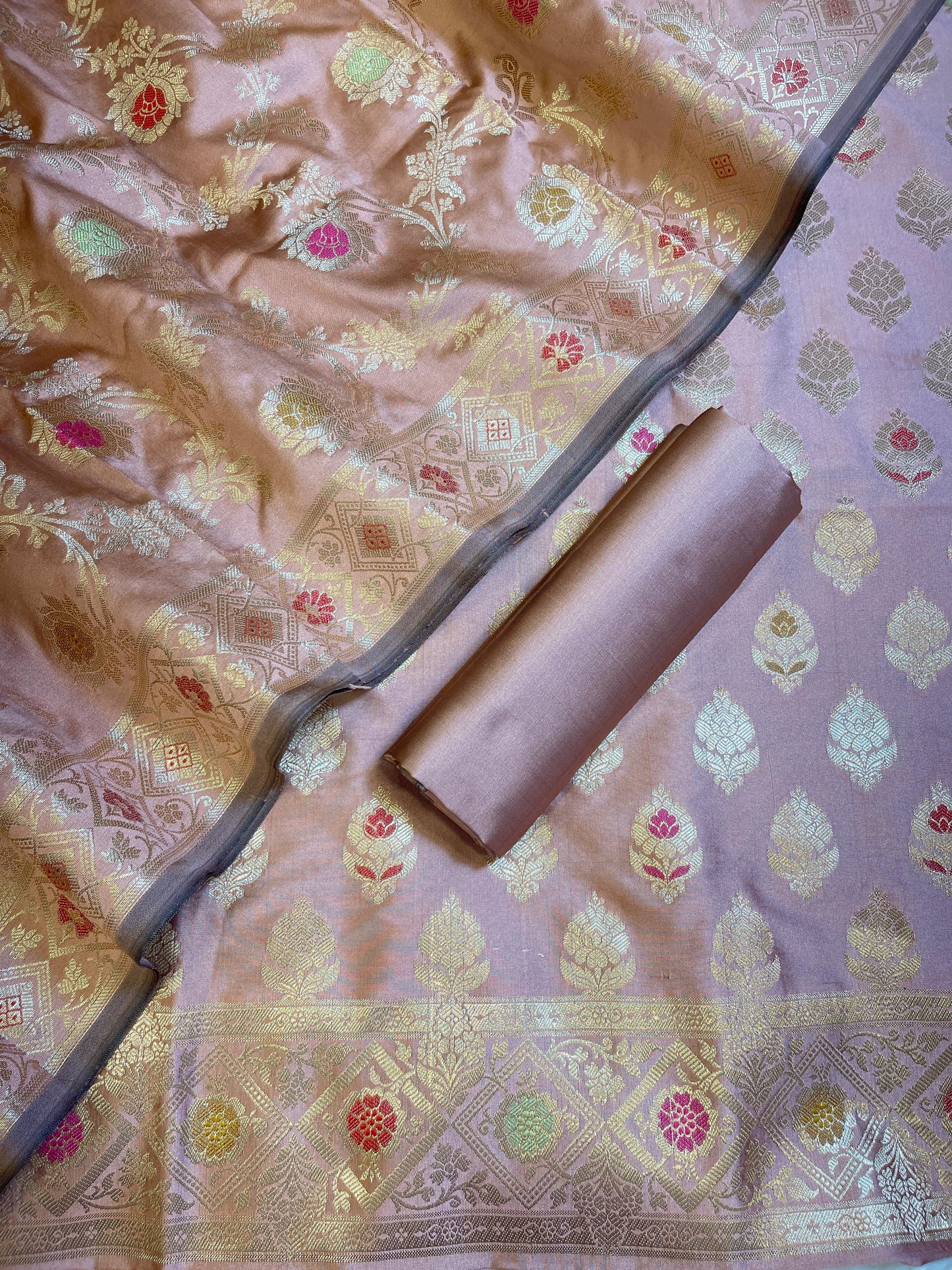 Mauve Semi Silk Alfi Mina Zari Booti Minakari Banarasi Suit 1000AJ_SSLK9
