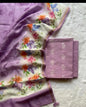 Light Purple Pure Mercerised Resham Booti Chanderi Silk Digital Print Dupatta Banarasi Suit Set 1000SKL_PME16