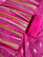 Magenta Mul Chanderi Zari Booti Banarasi Suit with Organza Sona Rupa Patti Dupatta 100JJ_MLC12