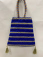 Blue Banarasi Trishaped Hand Bag HBG_11
