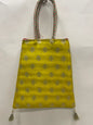 Olive Green Banarasi Trishaped Hand Bag HBG_23