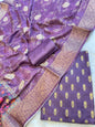 Wine Cotton Mercerise Zari Booti Banarasi Suit with Digital Print Dupatta 10IM_CMP1