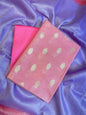 Baby Pink Tissue Silk Zari Booti with Contrast Lavender Dupatta Banarasi Suit 10SKL_TSUS3
