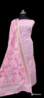 Pink Linen Silk Floral Zari Booti with Embroidery Jaal Dupatta Banarasi Suit 1100SKL_LN27