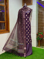 Dark Purple Mercerised Cotton Lurex Banarasi Suit with Premium Chanderi Silk Dupatta 1100SKL_PML26