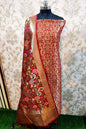 Red Premium Silk Brocade Banarasi Suit with Rich Kimkhab Multicolor Dupatta 1150SKL_BK2