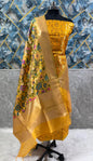 Mustard Gold Premium Silk Brocade Banarasi Suit with Rich Kimkhab Multicolor Dupatta 1150SKL_BK8