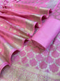 Pink Pure Cotton Dyable Zari Geometrical Jaal Banarasi Suit 11IM_PCD4