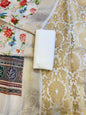 Cream Brocade Kimkhab Floral Boota Jaal Banarasi Suit with Digital Print Dupatta 11SKL_BK3