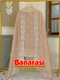 Peach Cotton Chanderi Embroidery Resham Booti Banarasi Suit 1200SKL_CE12