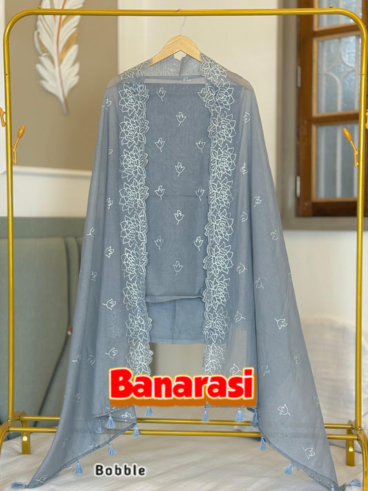 Light Blue Cotton Chanderi Embroidery Resham Booti Banarasi Suit 1200SKL_CE13