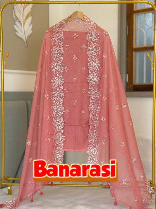 Pink Cotton Chanderi Embroidery Resham Booti Banarasi Suit 1200SKL_CE15