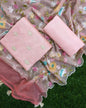 Peach Chanderi Dyable Floral Booti with Embroidery Dupatta Banarasi Suit 1250SKL_CDE1