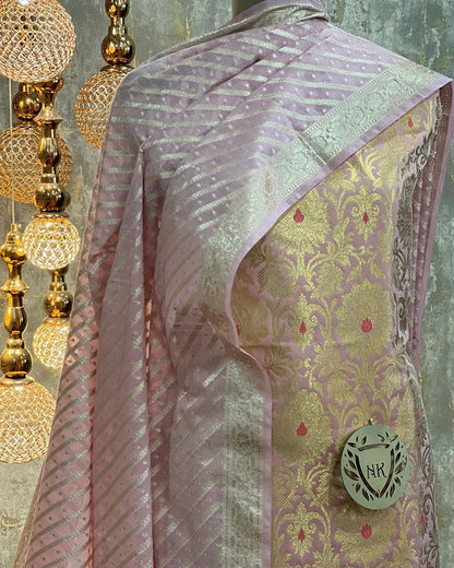 Pink Katan Silk Brocade Kimkhab Mina Boota Banarasi Suit 1250SKL_KB11