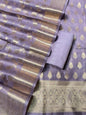Dusty Lavender Semi Chiniya Silk Floral Zari Booti Banarasi Suit with Lehriya Jaal Dupatta 125DAN_SC4
