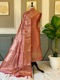Mauve Pink Silk Zari Temple Daman Banarasi Suit With Floral Zari Jaal Dupatta 125PNJ_SL5