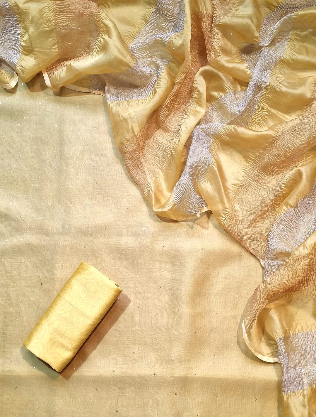 Cream Mul Cotton Abla work Banarasi Suit with Organza Silk Sona Rupa Dupatta 12JJ_MLC1