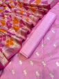 Pink Pure Cotton Lorex weave Dual Zari Booti Banarasi Suit 1300IM_PCL19