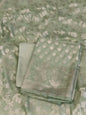 Pista Green Cotton Dyable Alfi Zari Booti Banarasi Suit with Floral Zari Jaal Banarasi Suit 13SHL_DAS9