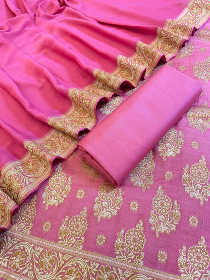 Magenta Cotton Resham Floral Neem Zari Booti Banarasi Suit 155SHL_CNM2