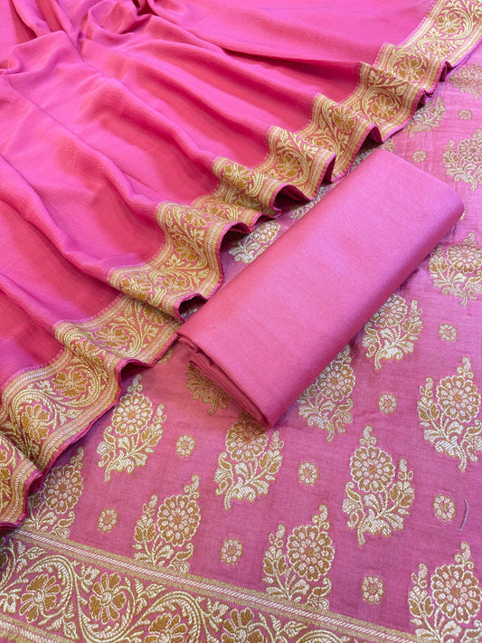 Magenta Cotton Resham Floral Neem Zari Booti Banarasi Suit 155SHL_CNM2