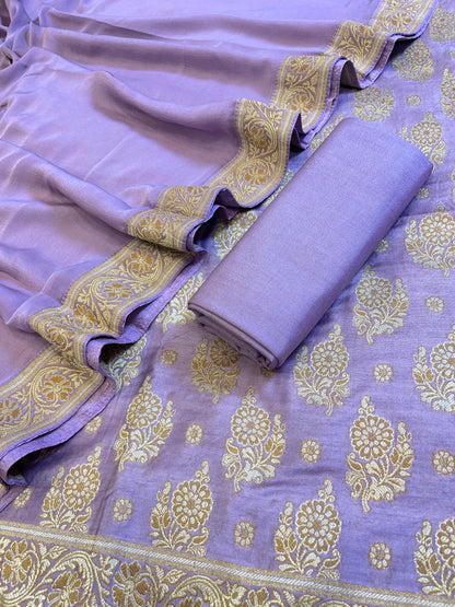 Lavender Cotton Resham Floral Neem Zari Booti Banarasi Suit 155SHL_CNM5
