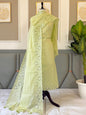 Pista Green Mal Chanderi Applique Daman Booti Banarasi Suit With Applique Dupatta 180PNJ_MLA9