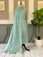 Seagreen Mal Chanderi Embroidery Daman Booti Banarasi Suit With Embroidery Jaal Dupatta 180PNJ_MLE2