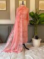 Peach Mal Chanderi Thread Embroidery Boota Banarasi Suit With Embroidered Dupatta 180PNJ_MLE7