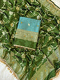 Aqua Green Silk Zari Booti With Ghungroo And Lace Work Banarasi Suit 220PNJ_SG3