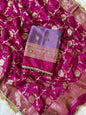 Light Purple Silk Zari Booti With Ghungroo And Lace Work Banarasi Suit 220PNJ_SG4