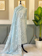 Light Blue Mal Chanderi Thread Embroidery Applique Jaal Banarasi Suit With Thread Embroidery Dupatta 225PNJ_MLA5