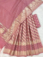 Onion Pink Chanderi Lorex Zari Weave Lehenga With Traditional Paisley Border & Dupatta 250PNJ_LNG15