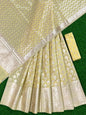Light Yellow Banarasi Chanderi Lehenga With Skirt Border And Zari Jaal Dupatta 250PNJ_LNG35