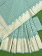 Seagreen Chanderi Lorex Ghat Border Lehenga With Chunri Blouse & Dupatta 250PNJ_LNG5