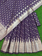 Wine Purple Banarasi Chanderi Lehenga With Skirt Border And Zari Booti Dupatta 250PNJ_LNG9