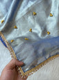 Light Blue Tissue Silk Floral Zari Booti Ghungroo work with Lace Border Banarasi Suit 270PNJ_TSG1