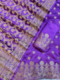 Purple Premium Handloom Plain Floral Zari Dyable Booti Banarasi Suit 30AJ_MSR34