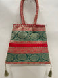 Red Banarasi Trishaped Hand Bag HBG_30