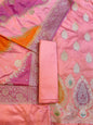 Baby Pink Premium Handloom Mashru Silk Floral Zari Booti Banarasi Suit 32AJ_MSR2