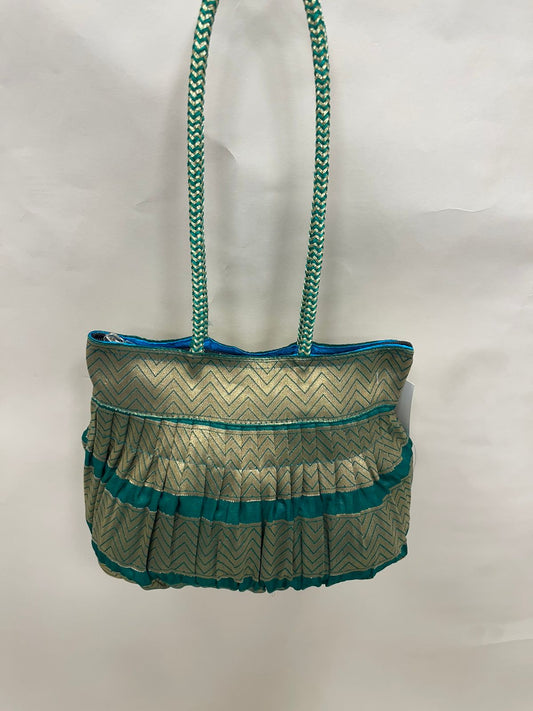 Dark Green Banarasi Hand Bag HBG_34