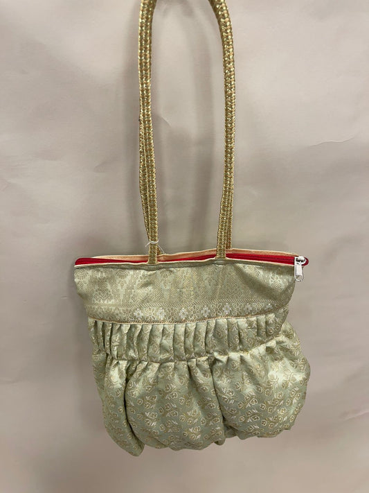 Sea Green Banarasi Hand Bag HBG_47